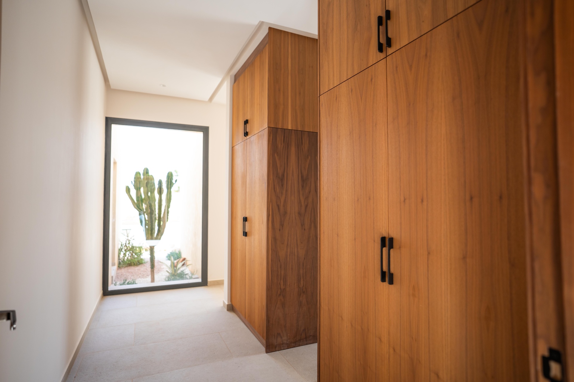Dressing avec vue sur cactus